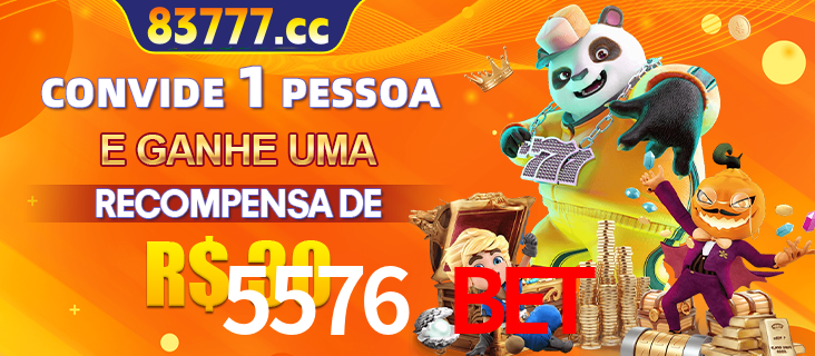 Banner institucional da 5576 BET sobre parceria de marcas e criação de uma marca de excelência, apresentando os mascotes de jogos populares como o Fortune Tiger.