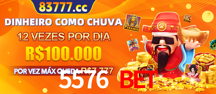 Banner do programa de recompensas Recomende para amigos do 5576 BET, detalhando os bônus por convidar amigos, com prêmios que chegam a R$288.888.