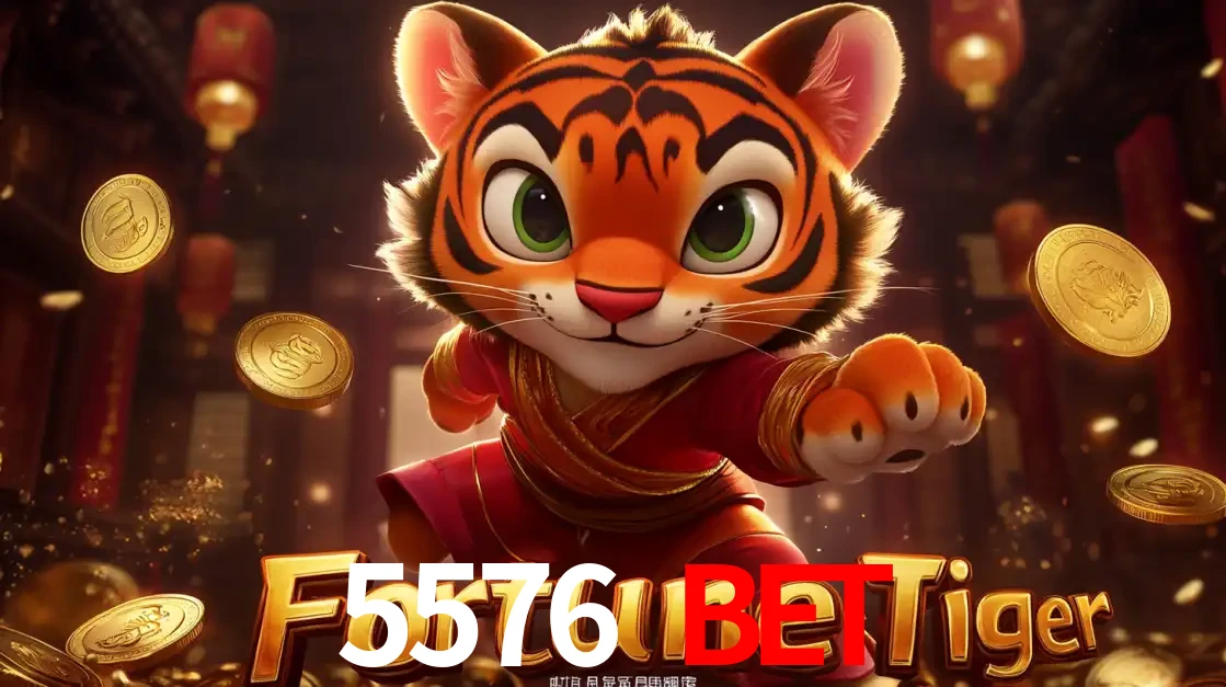 O carismático mascote do jogo de slot Fortune Tiger, um tigre fofo em pose de artes marciais, pronto para trazer sorte e multiplicadores de ganhos no cassino online 5576 BET.