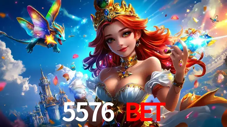 A princesa de um reino de fantasia mágico, com seu pequeno dragão, apresentando um mundo de prêmios encantados nos jogos de caça-níqueis do cassino 5576 BET.